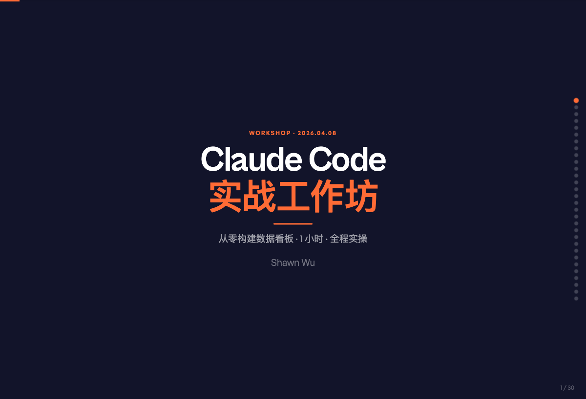 Claude Code 数据看板实战 首页预览